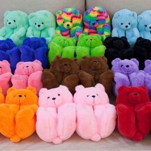 Teddy bear slippers